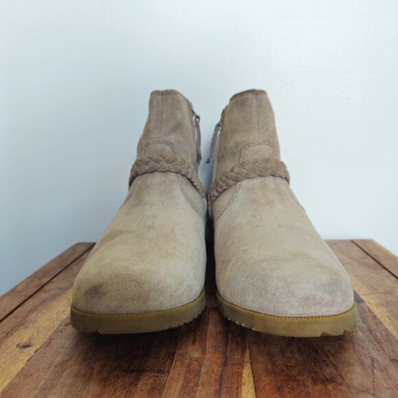Teva De La Vina Women's Ankle Boots Suede Desert Taupe Size 9 - Picture 4 of 9
